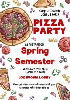 Pizza Party Flier