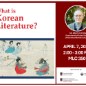 Flier for Korean Literature Event